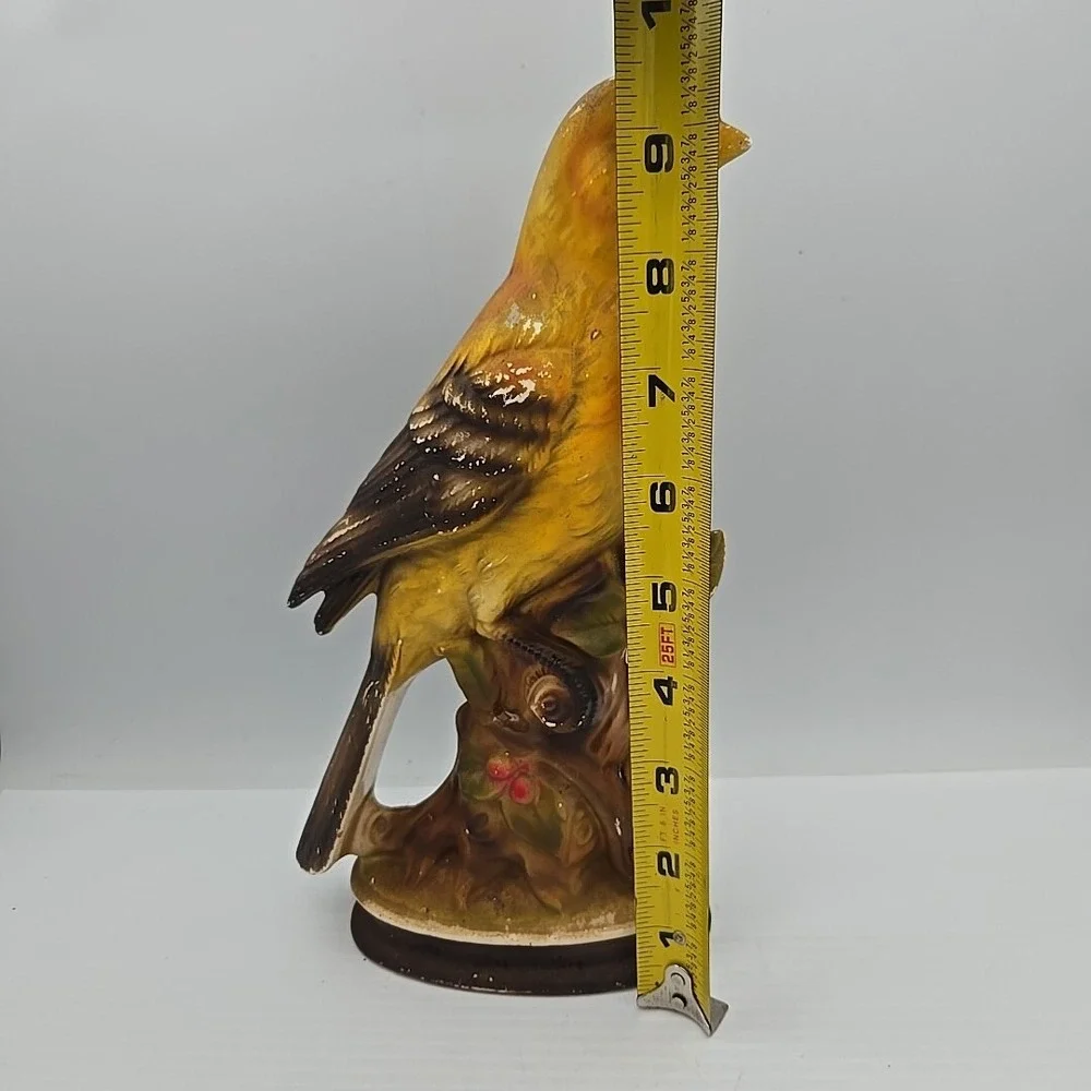 Enesco Japan Goldfinch‎ Vibrant Yellow Bird Ceramic Vintage Figurine